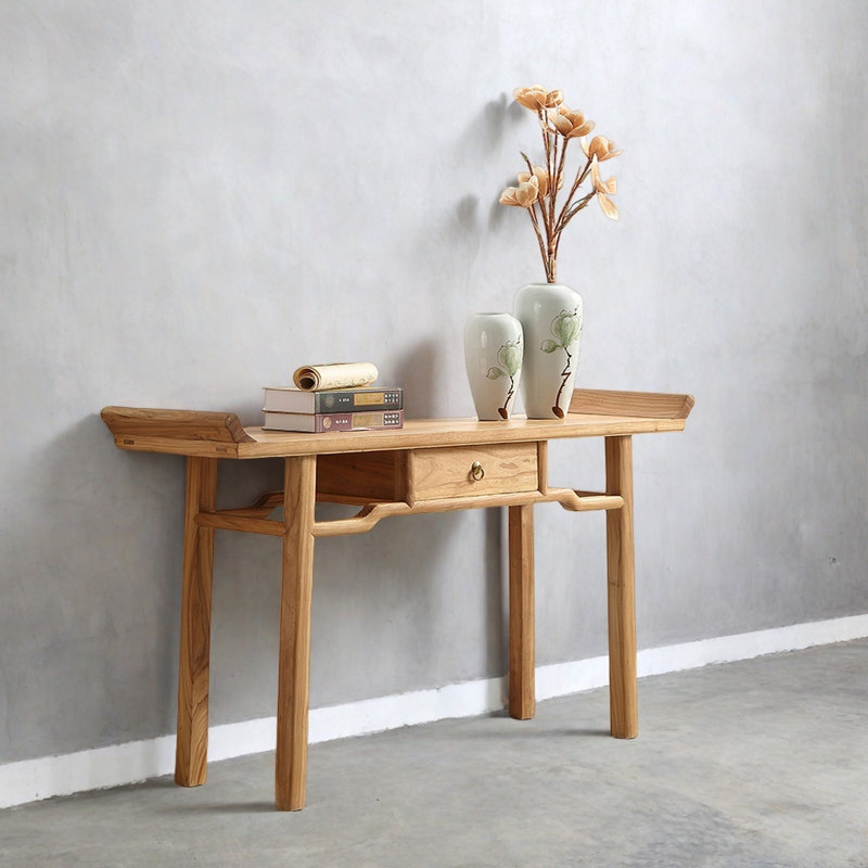 Console en bois d'orme massif, Bois original