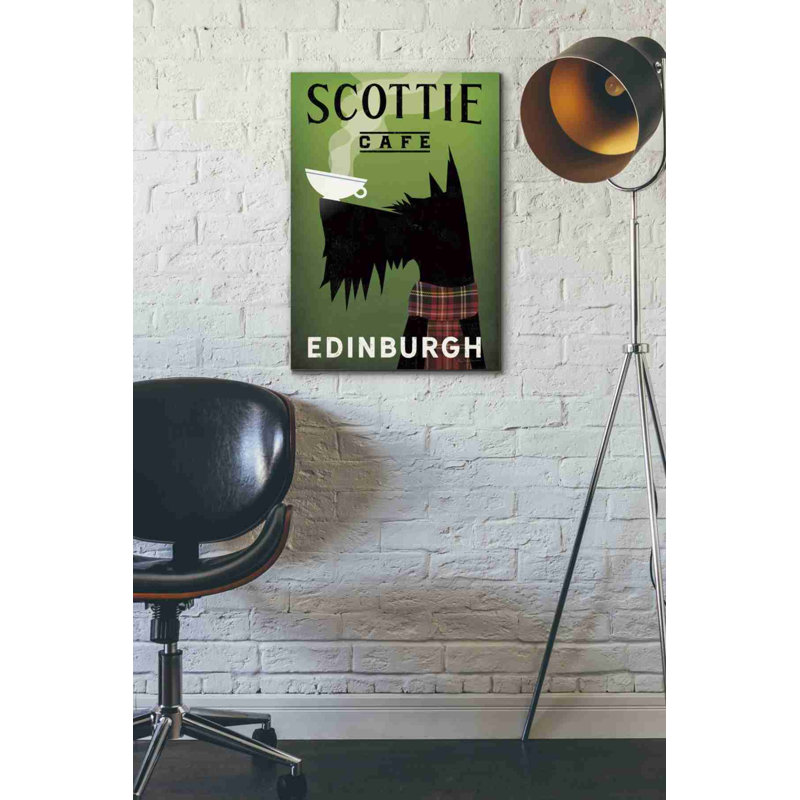 «Scottie Cafe» par Ryan Fowler, art mural sur toile, H 26 po x l 18 po x P 0,75 po