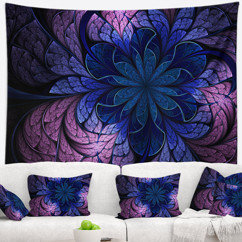 Tapisserie florale, H 50 po x l 60 po