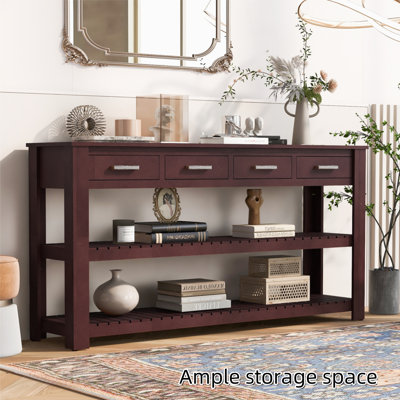 Commode élégante avec 4 tiroirs et 2 tablettes pour le hall d'entrée et le salon