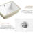 Undermount Bathroom Sink 16 Inch Rectangle, Low Absorption, Withstand Acid And Alkali, 18.9 In Package Depth American Style Wash Basin Sink, White Porcelain Undermount, Temperature - Stable, 11.62 Lb