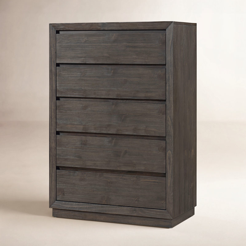 Albie 5-Drawer Pine Chest, Cocoa