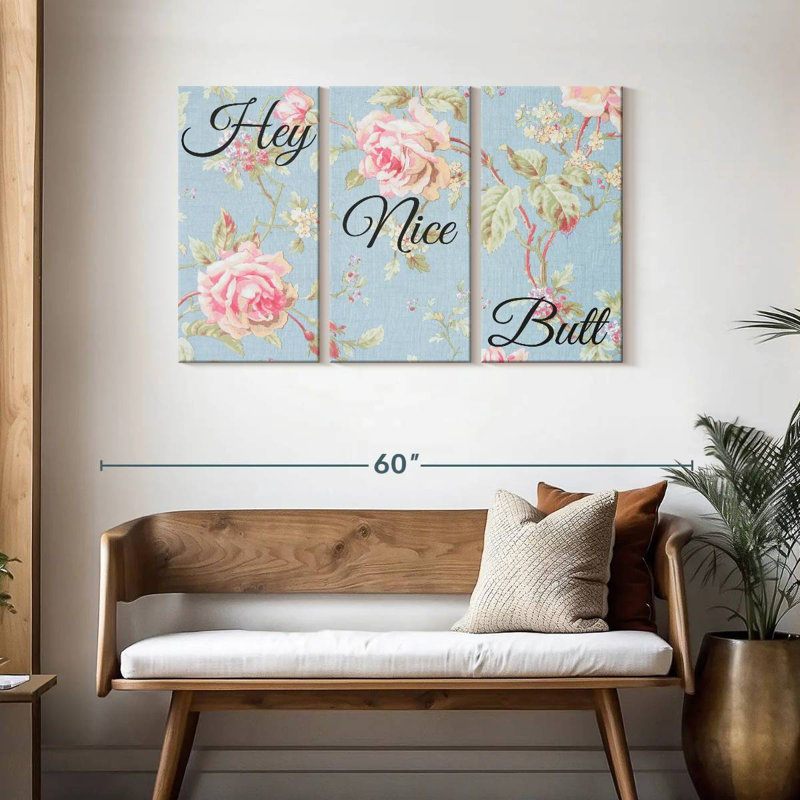 Ketti Hey Nice Butt Typography, 28" H x 45" W