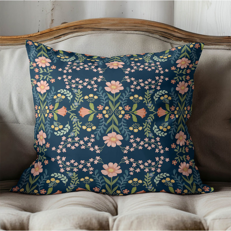 Cecelia Indoor Throw Pillow, Blue, 18"H x 18"W
