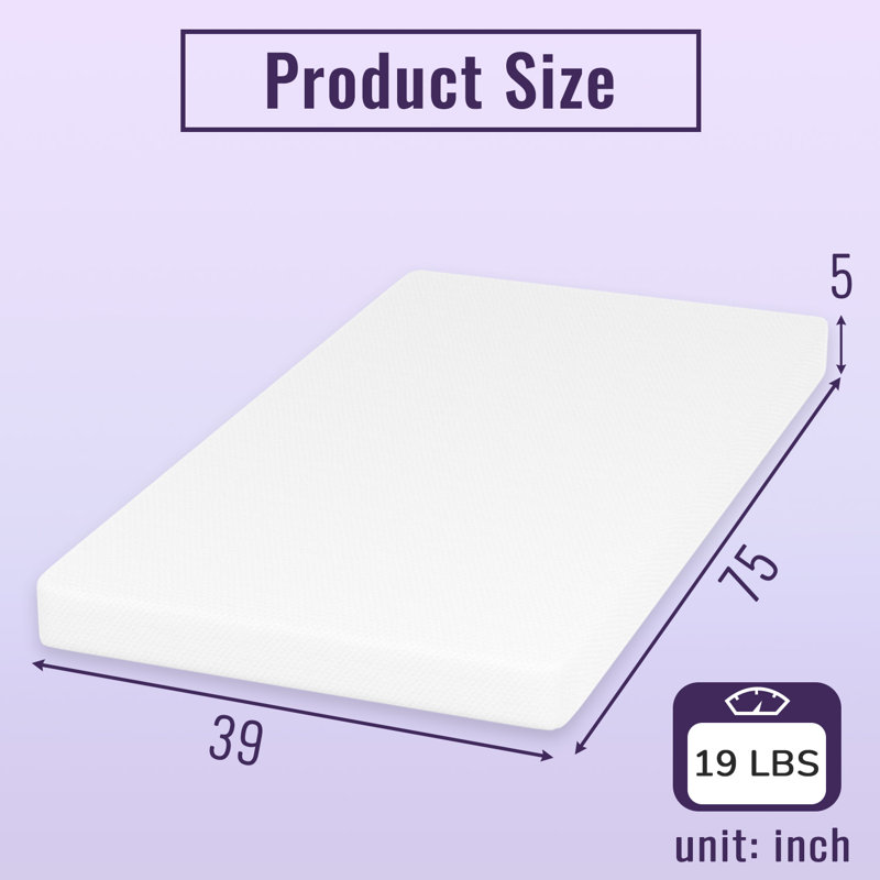 Manhattan Memory Foam Mattress, Twin, 5"