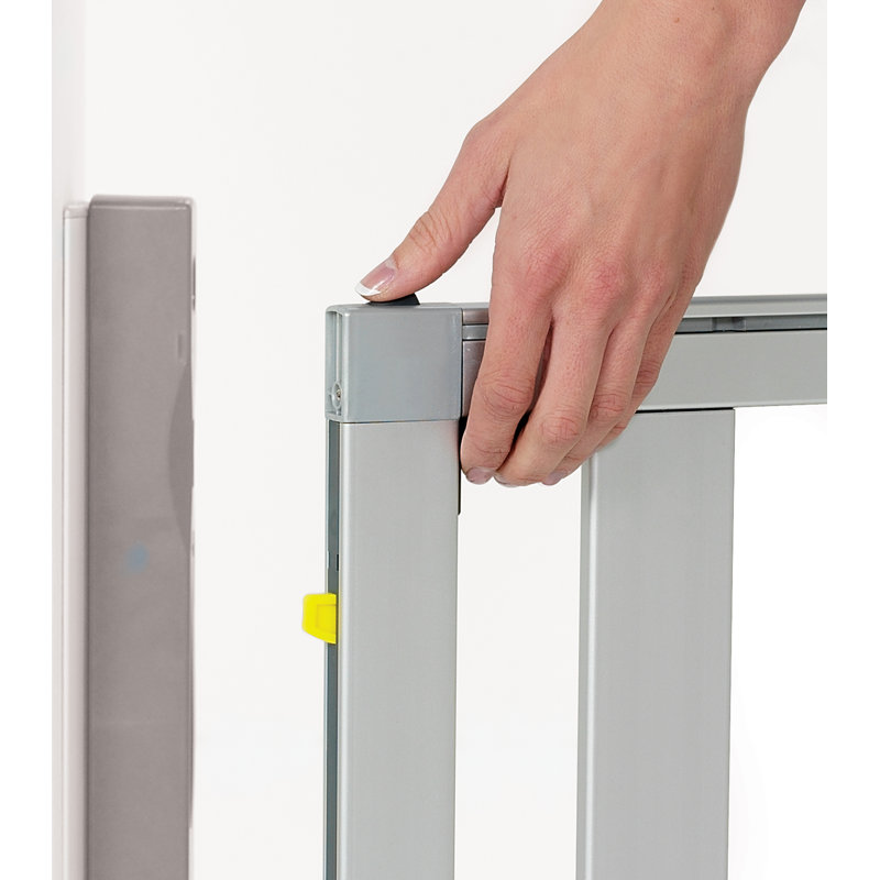 Silver Aluminum Adjustable Baby Safety Gate for Stairs