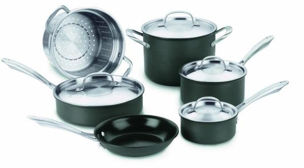Cuisinart Green Gourmet Hard-Anodized 10 Piece Cookware Set