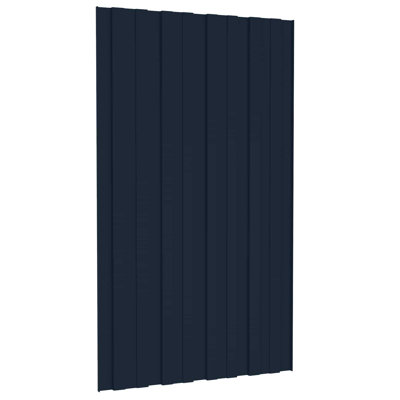 vidaXL Roof Panel 12 pcs Anthracite 31.50 x 17.72 in Galvanised steel