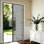 Porte moustiquaire rétractable 30 po x 80 po, cadre en aluminium robuste, filet résistant aux déchirures, conception pliable pour porte d'entrée, patio et balcon, porte moustiquaire anti-parasite, noir