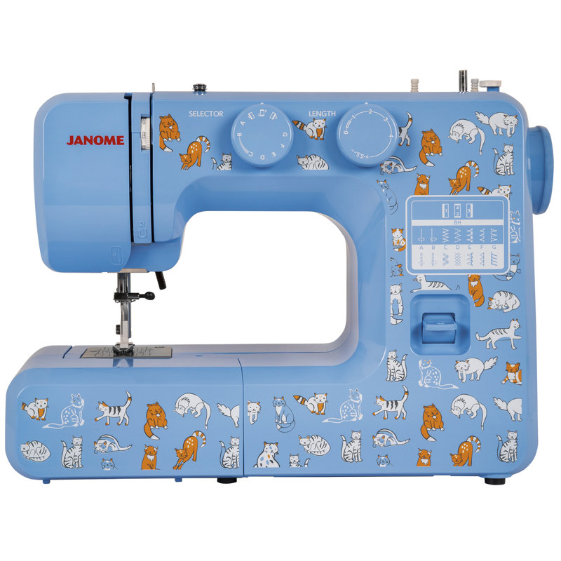 Janome Arctic Crystal Blue Sewing Machine with Metal Frame