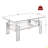 Rectangle Coffee Table, Tempered Glass Tabletop With MDF Layer-564927717