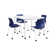 Dailey-" Lola Set 42" L Square Breakroom Table and Chair Set
