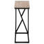 Table d'appoint pour chambre à coucher - Stratifié taupe et métal pour les espaces de style sombre