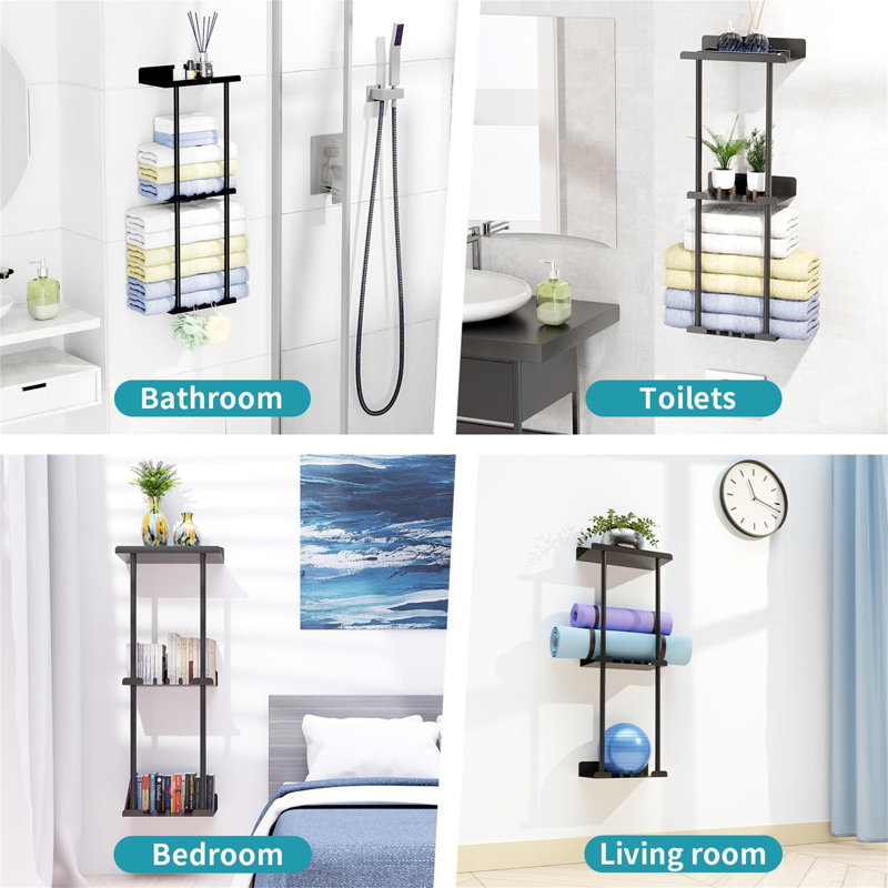 Beverlye Towel Stand, Matte Black