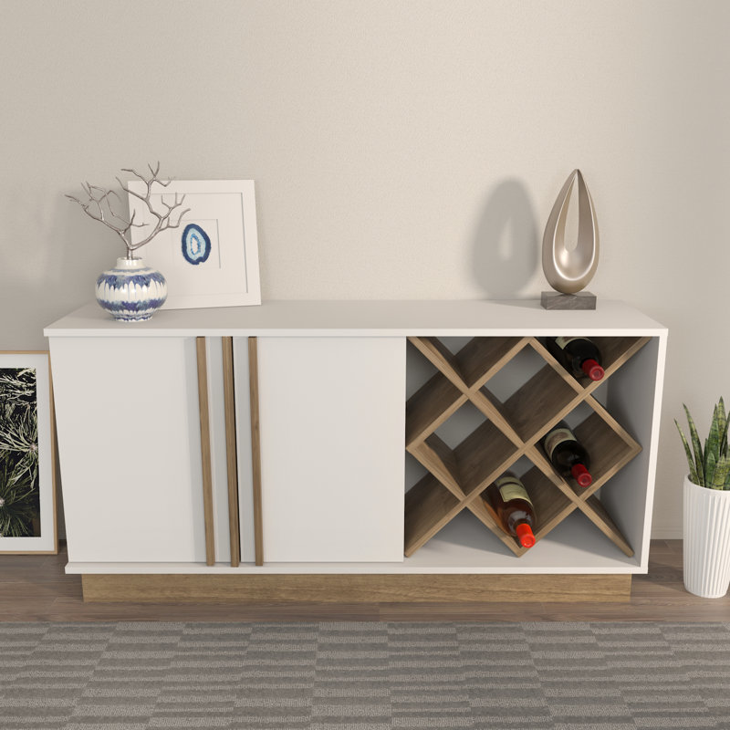 Ivonn 148cm W Sideboard, White/Brown