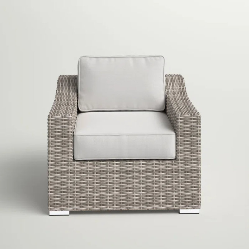 Fully Assembled Patio Chair With Cushions, Outdoor Patio Sofa