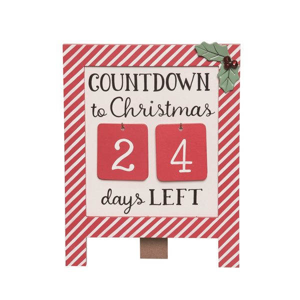 The Holiday Aisle® Wood 11.81 in. Multicolor Christmas Candy Stripe ...