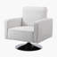 Fauteuil club pivotant 30,5 pouces Deysia-87386614