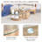 35.4" Modern Multi-Level Coffee Table with Two Tempered Glass Tops and Lower Display Shelf-1348906622