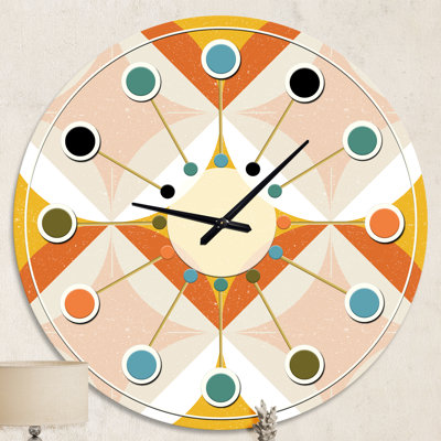Horloge murale rétro Mid-Century
