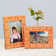 Vidya Orange Patterned Photo Frame