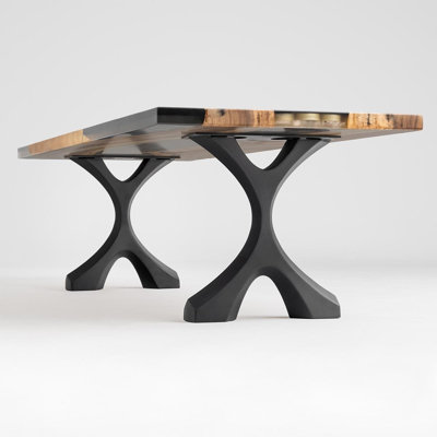 Pieds de table basse en métal Xavier, ensemble de 2