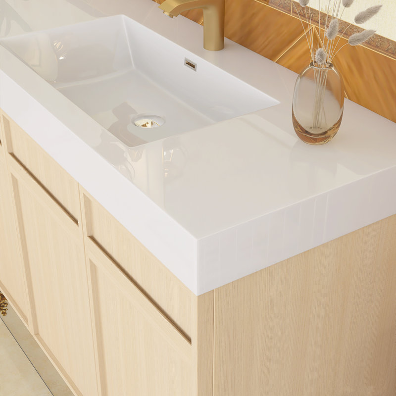 Meuble-lavabo autoportant 47,3 po avec plateau en résine, 47.3"