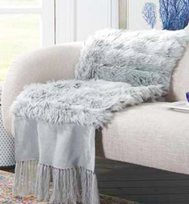 Acrylic Bed Runner, Gray