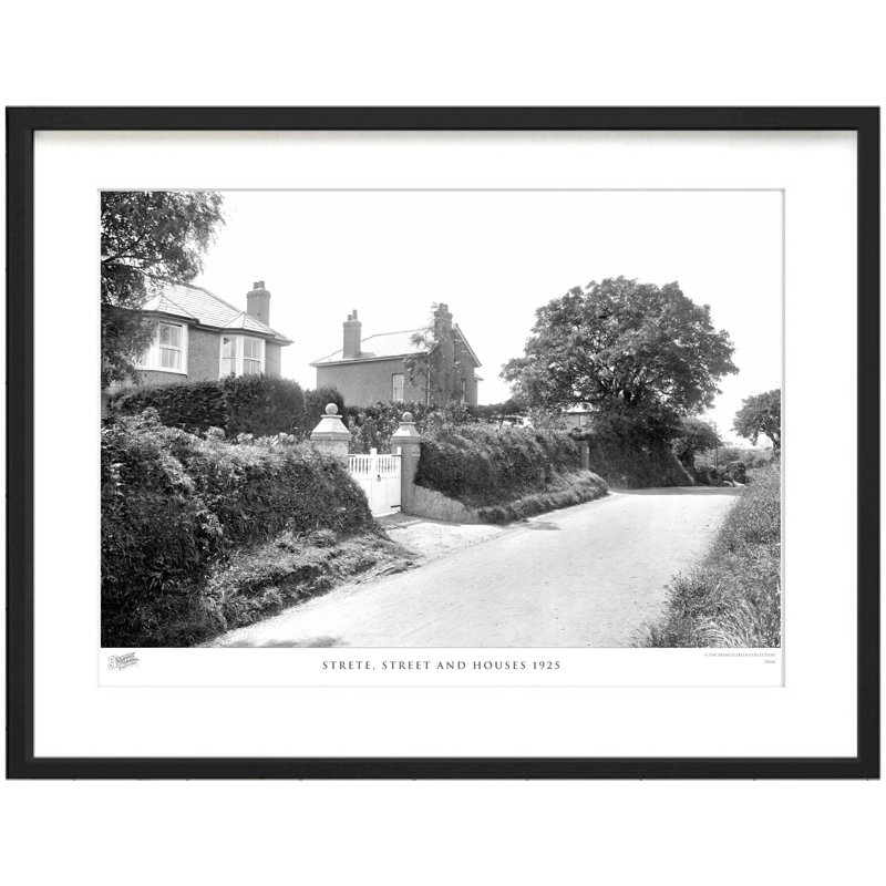 Strete, Street And Houses 1925 by Francis Frith - Single Picture Frame Print, 45cm H x 60cm W x 2.3cm D