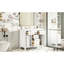 Meuble-lavabo blanc avec lavabo en céramique, armoire à cadre en bois massif 36 po, 4 tiroirs et 2 armoires, style moderne, armoire de rangement, blanc, sophistiqué-1215132160