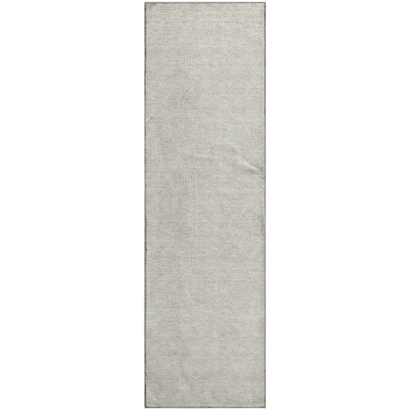 Premium Machine Washable Prisco Ivory Rug, Runner 2'3" x 7'6"