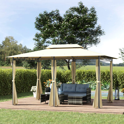 Pavillon de jardin d'extérieur en acier