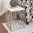 Square Marble End Table With Stainless Steel Base