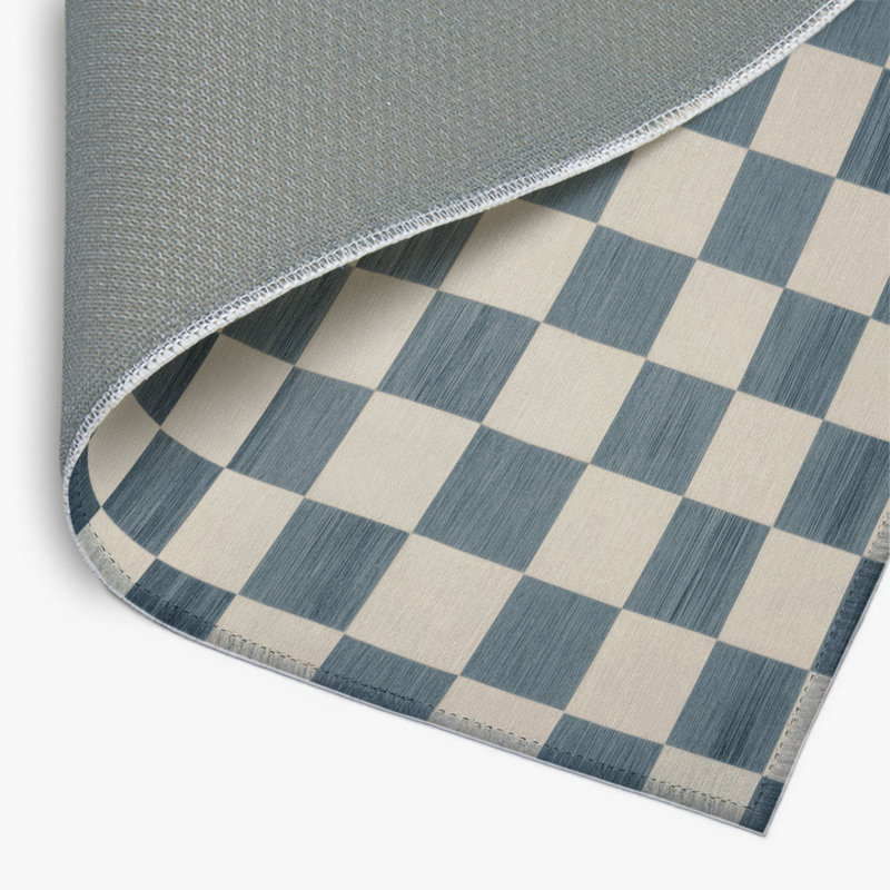 Tapis d'intérieur et d'extérieur à carreaux beige, Rectangulaire 2 pi x 3 pi