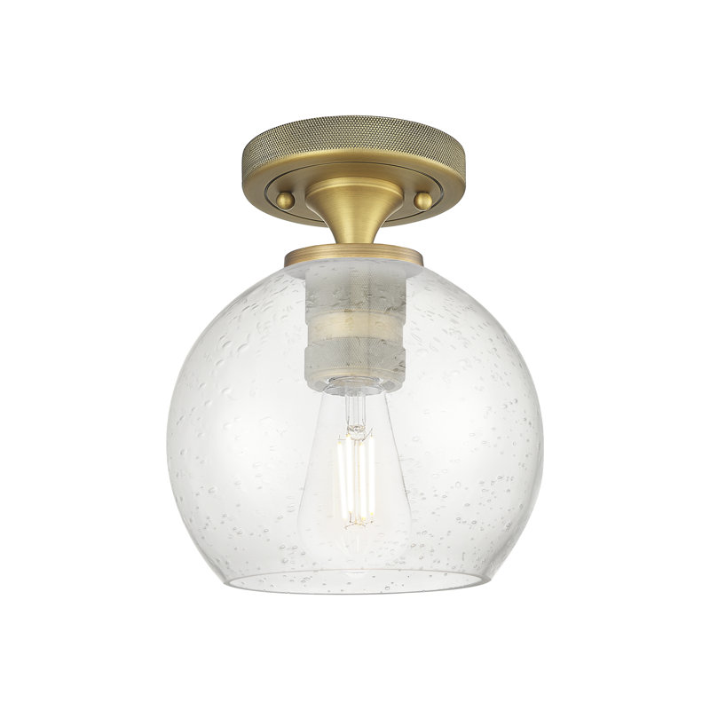 Plafonnier encastré tourbillon 1 lumière Saavedra, Laiton brossé, Grainé