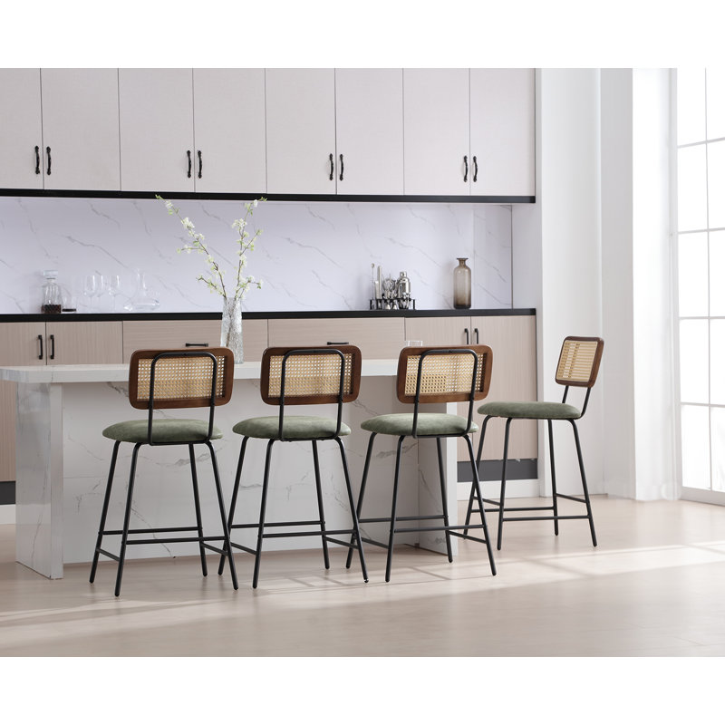 Latrinda 26 Counter Stool, 4, Dark Green