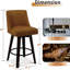Tabouret de comptoir pivotant en bois massif Makiba de 26 po (ensemble de 1/2/4)-97710055-98270663