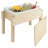 Petite Tot 18" x 28" Rectangular Natural/Baltic Birch Play Sand and Water Table