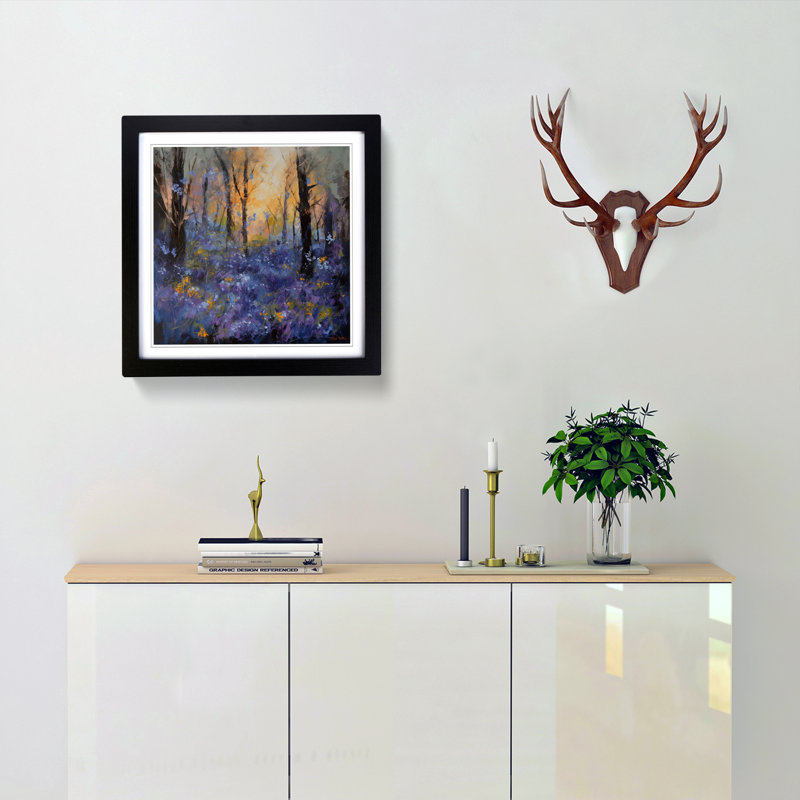 1 Piece Single Picture Frame Wall Art, Black