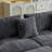 108" L-Shaped/U-Shaped Cloud Modular Sectional Sofa with 2 Ottomans,  Modern Minimalist Corduroy Upholstery Gray Couch, Deep Seat Sofas Compression Couches - No Assembly Required for Living Room-423648675