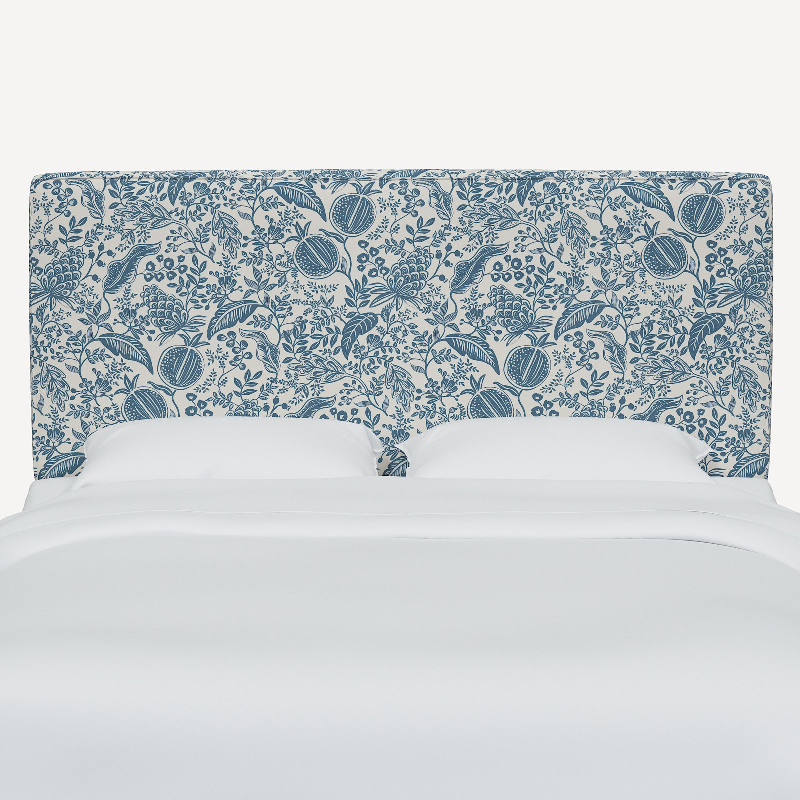 Elly Headboard, California King, Rpc Pomegranate Blue Linen
