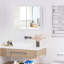 Miroir de salle de bain mural élégant avec rangement spacieux et charnières silencieuses