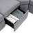 Zaiden 89" Power Recliner Sectional Sofa with USB Ports & Storage