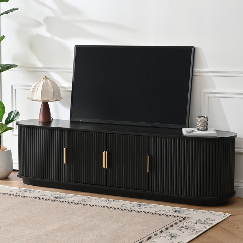 Meuble télé pour téléviseur de 75 po ou moins, Noir