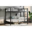 Full Over Metal Bunk Bed In Black, Suitable For Teens And Adults, Space - Saving, Noise Reduced, Build Black Finish, Reinforced Bottom-247316789-247316788