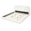 Lit plateforme tapissier très grand avec tête de lit capitonnée Boucle. Très silencieux, support de 800 lb, durable et facile à nettoyer, blanc-133674137