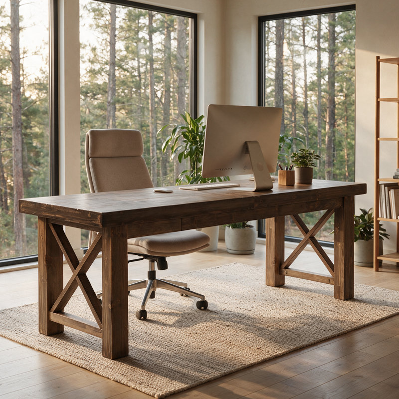 Bureau d'ordinateur 86,6 pouces pour 2 personnes