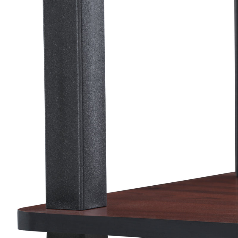 75.18cm H x 59.9cm W Etagere Bookcase, Dark Cherry / Black, 1