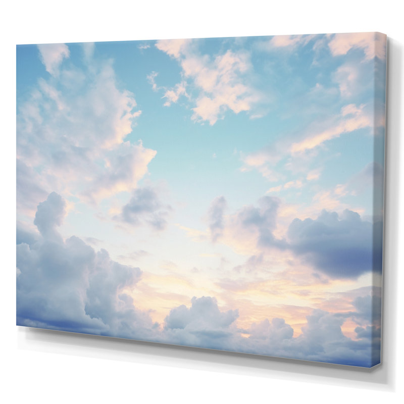 «White Sky Pure Elegance I» sur toile, H 16 po x l 32 po x P 1 po, Toile tendue