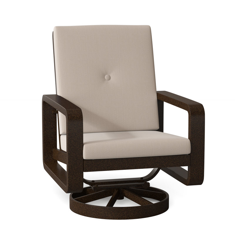 Vale Outdoor Rocker Chair, Canvas Bird's Eye Sunbrella® Canvas, Chestnut Brown